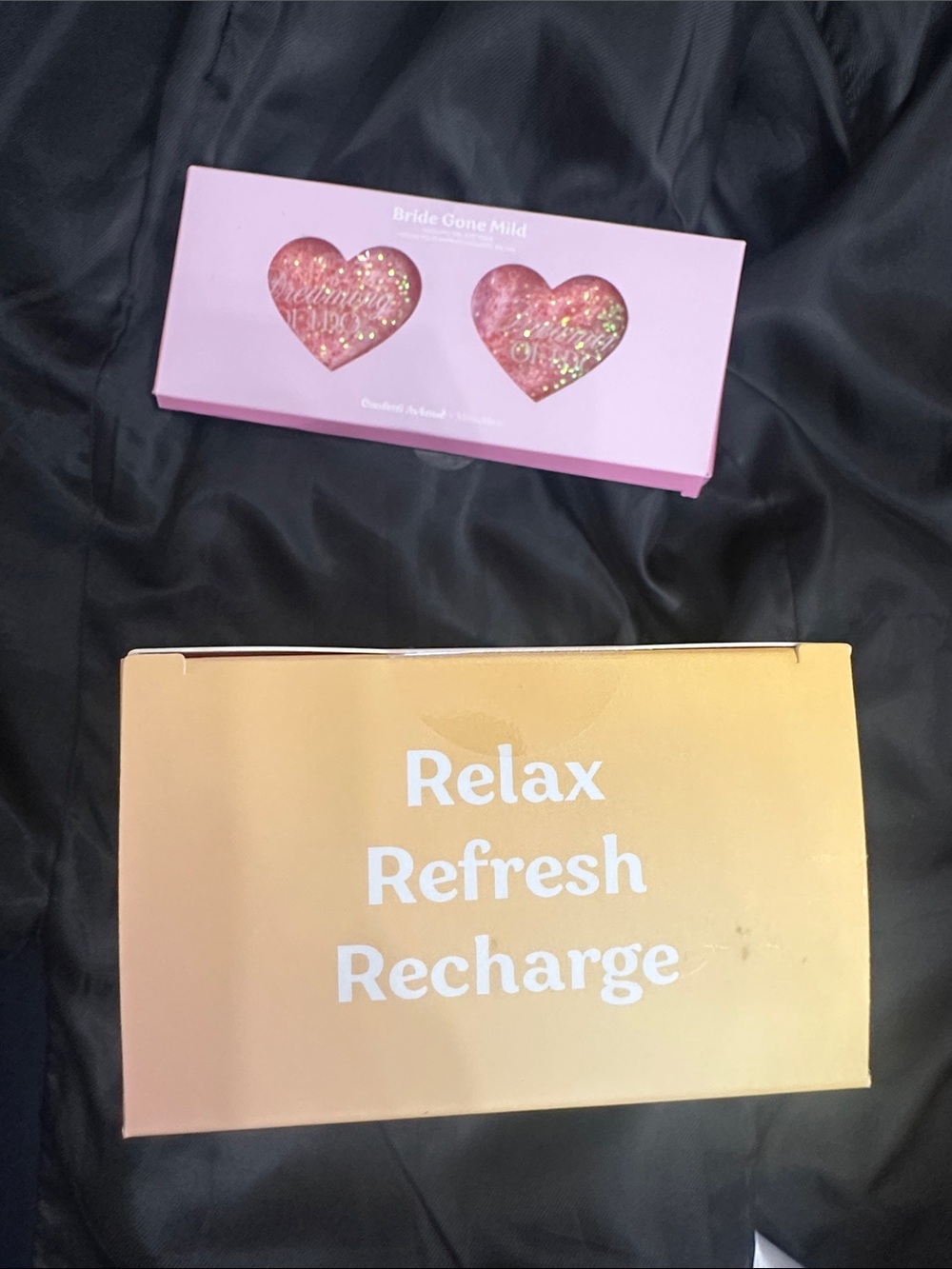 Pink Heart Eye Masks - Relax Refresh Recharge Set